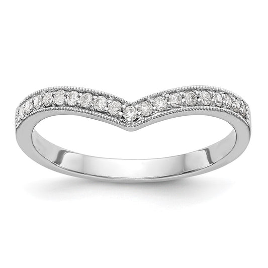 Buy High-quality 14K White Gold Wedding Band with 1/8 Carat Diamonds - Stylish Value