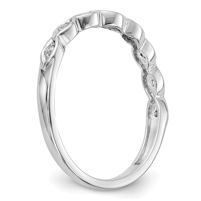 Buy Exclusive 14K White Gold Contoured Wedding Band Setting for 8 Stones-6