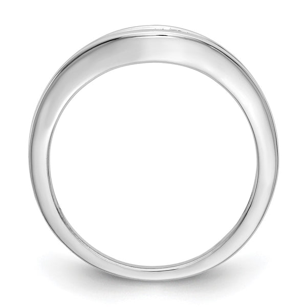 14K White Gold Wedding Band with 1/5 Carat Diamonds - Style GR1-1035595