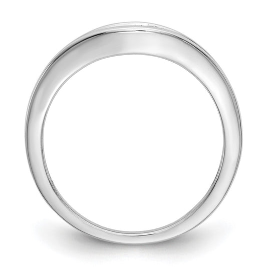 Buy Exclusive 14K White Gold Wedding Band with 1/5 Carat Diamonds - Stylish Design