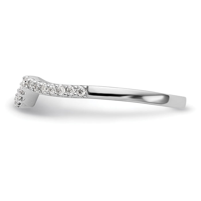 High-Quality 14K White Gold Wedding Band with 1/6 Carat Diamonds - Stylish Value-3