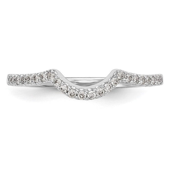 High-Quality 14K White Gold Wedding Band with 1/6 Carat Diamonds - Stylish Value-4