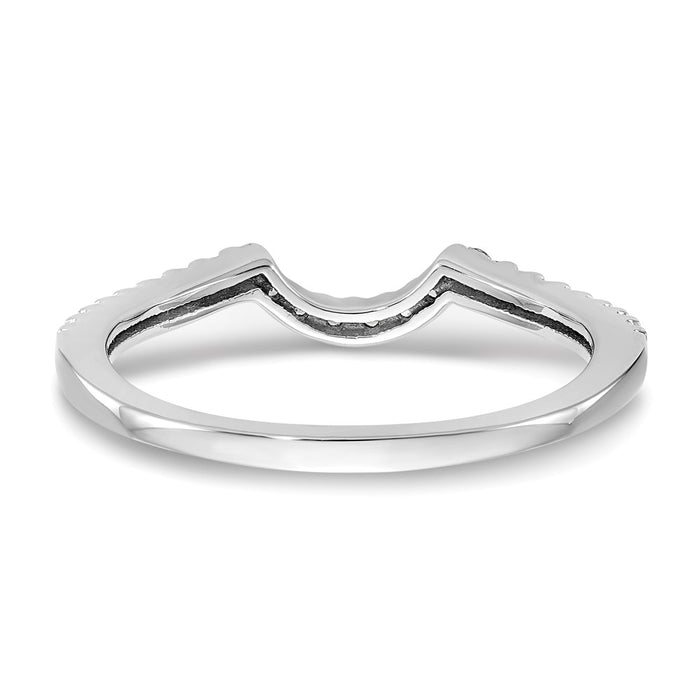 High-Quality 14K White Gold Wedding Band with 1/6 Carat Diamonds - Stylish Value-5