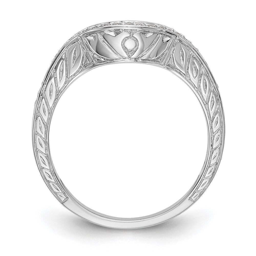 Exclusive 14K White Gold Wedding Band with 1/8 Carat Diamonds - Stylish Value