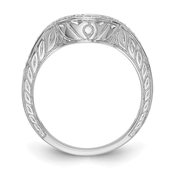 14K White Gold Wedding Band with 1/8 Carat Diamonds - Style GR1-1023069