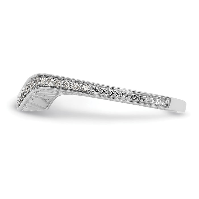 Exclusive 14K White Gold Wedding Band with 1/8 Carat Diamonds - Stylish Value-3