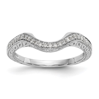 Exclusive 14K White Gold Wedding Band with 1/8 Carat Diamonds - Stylish Value