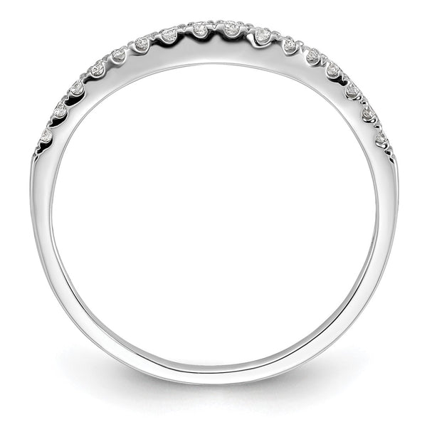 14K White Gold Wedding Band with 1/10 Carat Diamond Accent - Style GR1-1023076