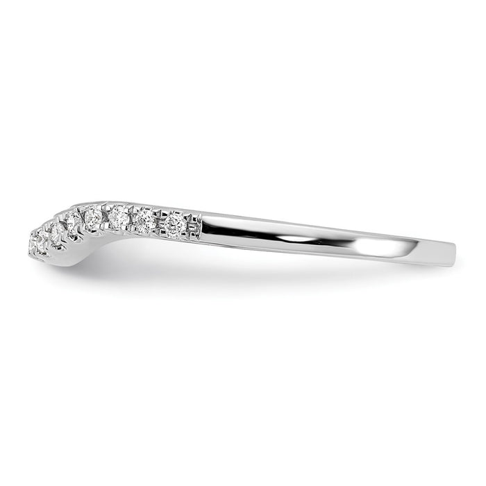 Buy 14K White Gold Wedding Band with 1/10 Carat Diamond Accent - Stylish Value!-3