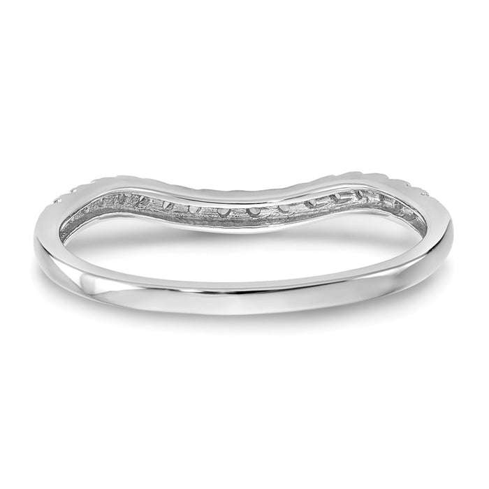 Buy 14K White Gold Wedding Band with 1/10 Carat Diamond Accent - Stylish Value!-5