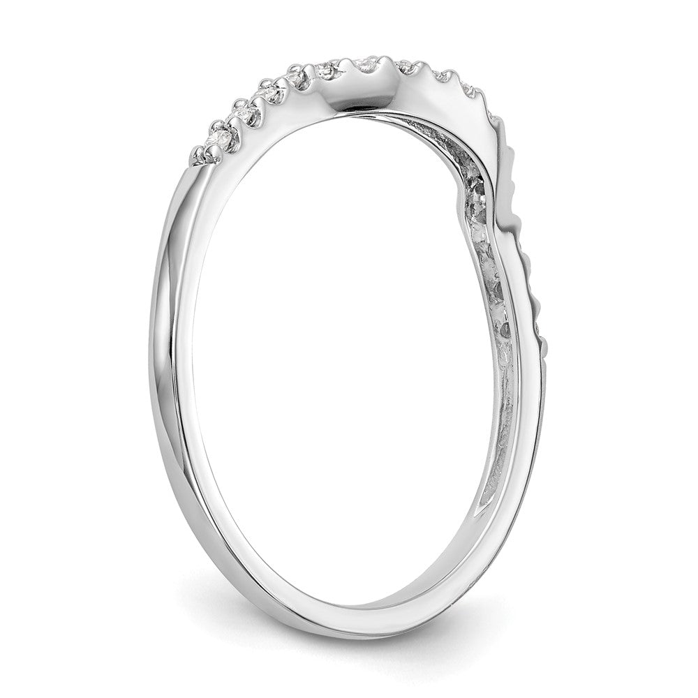 Buy 14K White Gold Wedding Band with 1/10 Carat Diamond Accent - Stylish Value!