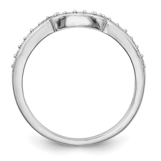 Buy Stylish 14K White Gold Contoured Wedding Band - 1/5 Carat Diamond Value