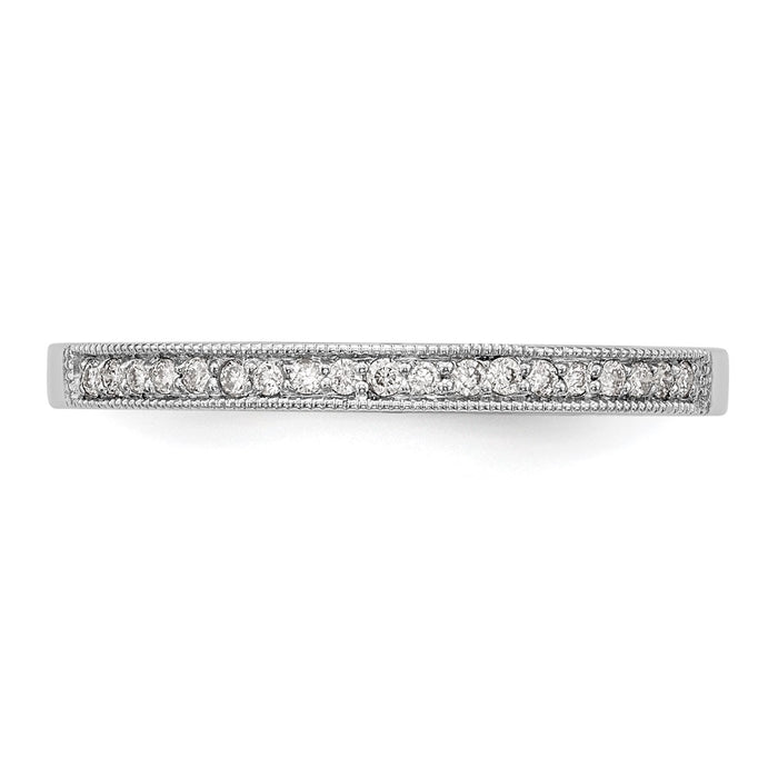 Exclusive 14K White Gold 1/10 Carat Diamond Eternity Band | Stylish Value Ring-4