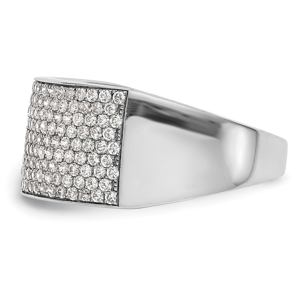 Buy Stylish 14K White Gold Micro Pave Diamond Band - 1 Carat Total Weight