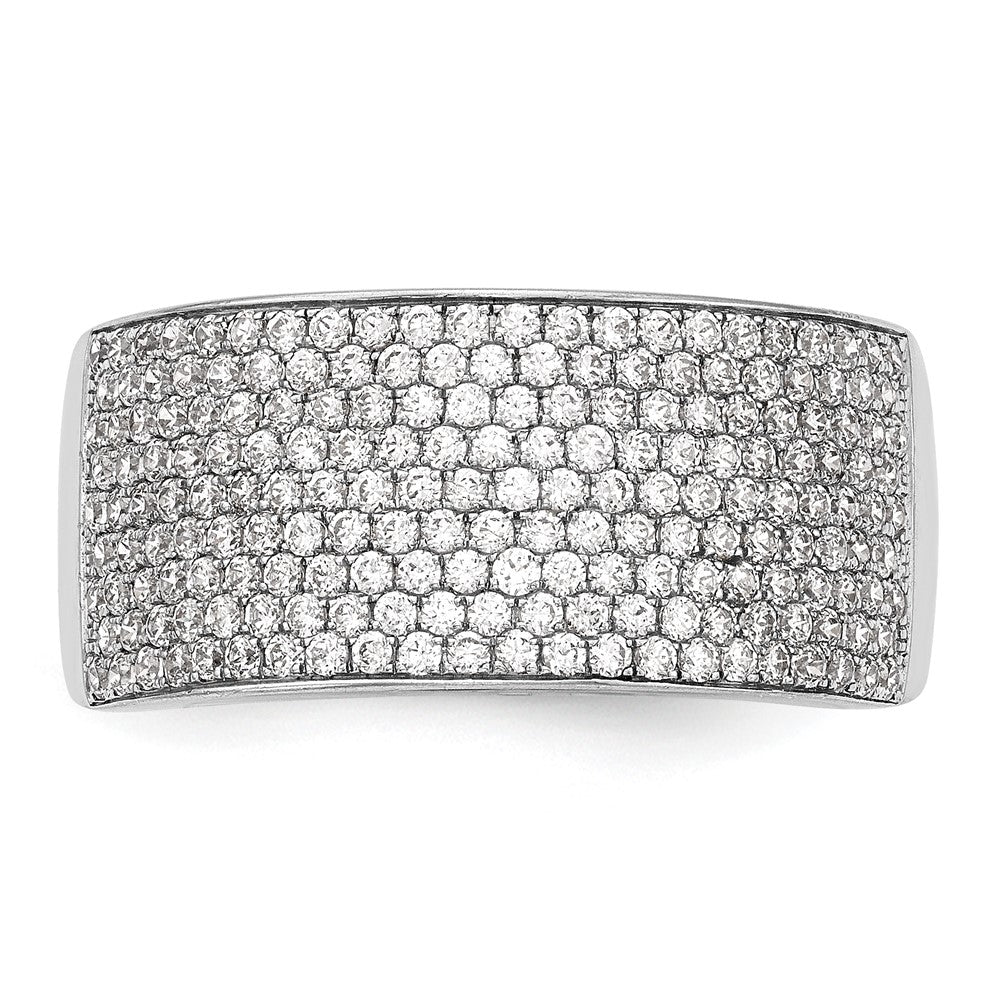 Buy Stylish 14K White Gold Micro Pave Diamond Band - 1 Carat Total Weight