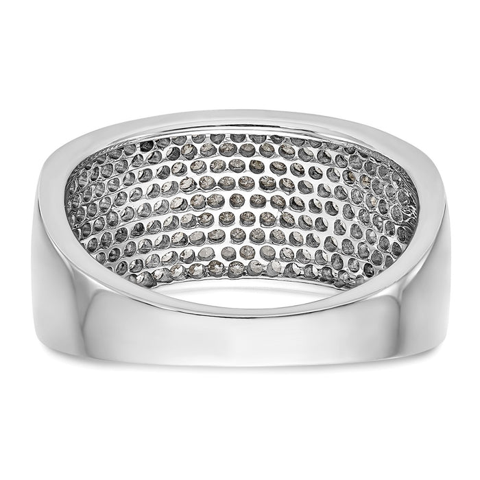 Buy Stylish 14K White Gold Micro Pave Diamond Band - 1 Carat Total Weight-5
