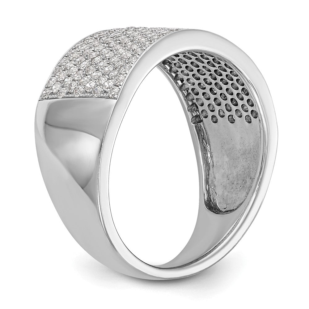 Buy Stylish 14K White Gold Micro Pave Diamond Band - 1 Carat Total Weight