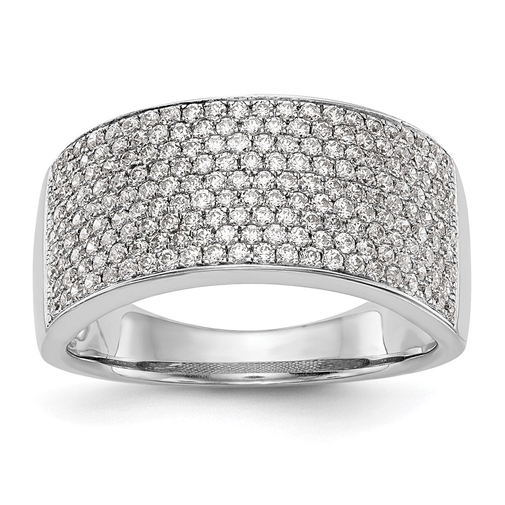 Buy Stylish 14K White Gold Micro Pave Diamond Band - 1 Carat Total Weight
