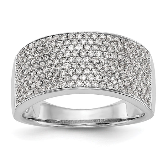 Buy Stylish 14K White Gold Micro Pave Diamond Band - 1 Carat Total Weight
