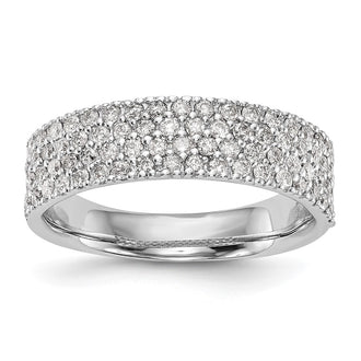 Buy Stylish 14K White Gold Micro Pave Diamond Band - 'C' Quality, Affordable Price