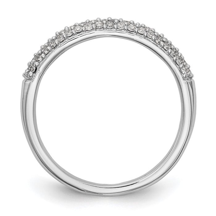 Buy Stylish 14K White Gold Micro Pave Diamond Band for 20 x 1.0mm Stones-2
