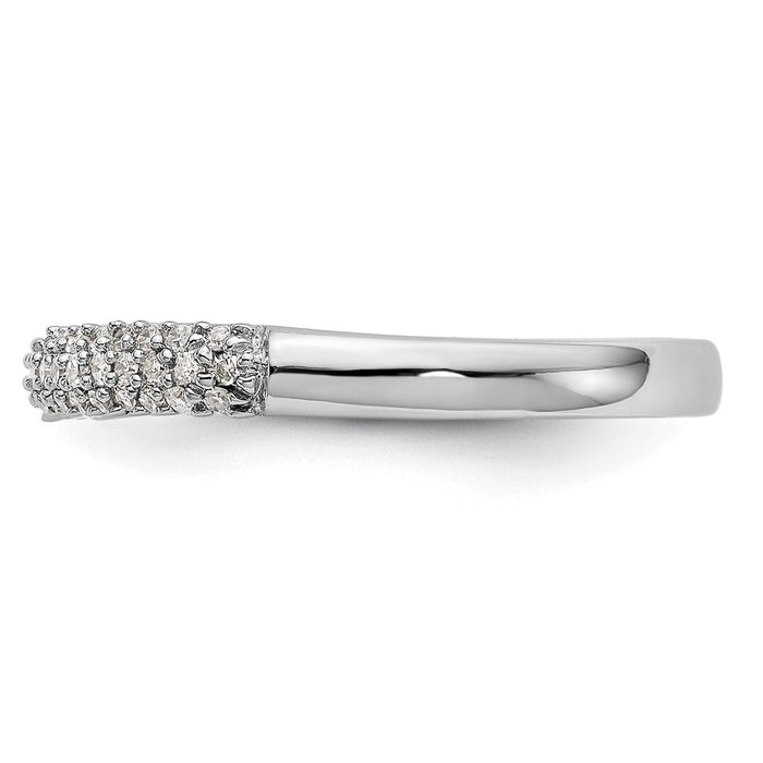 Buy Stylish 14K White Gold Micro Pave Diamond Band for 20 x 1.0mm Stones-3