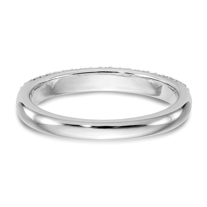 Buy Stylish 14K White Gold Micro Pave Diamond Band for 20 x 1.0mm Stones-5