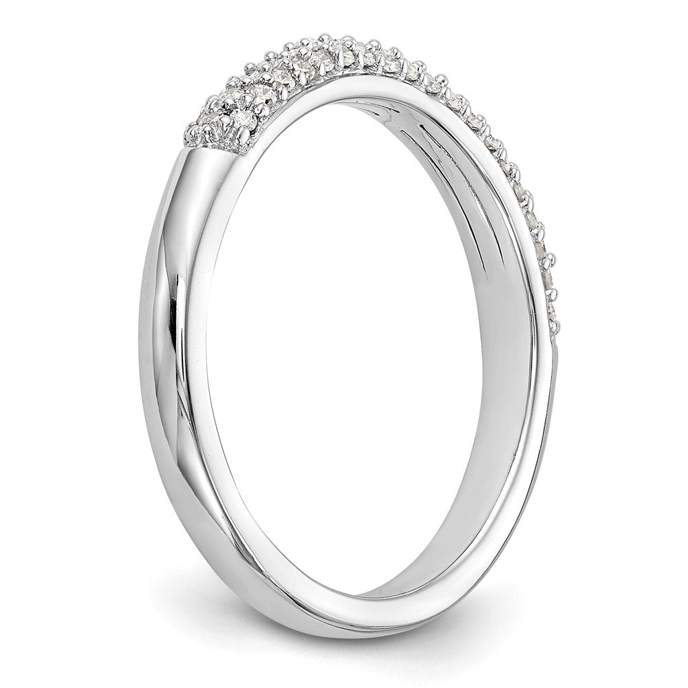 Buy Stylish 14K White Gold Micro Pave Diamond Band for 20 x 1.0mm Stones