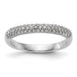 Exclusive 14K White Gold Micro Pave Diamond Band - 1/4 Carat, Stylish Value!-1