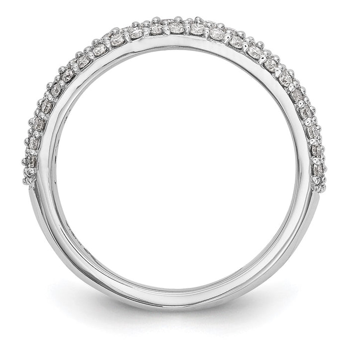 Buy Stylish 14K White Gold Micro Pave Diamond Band - 1/2 Carat Value!-2