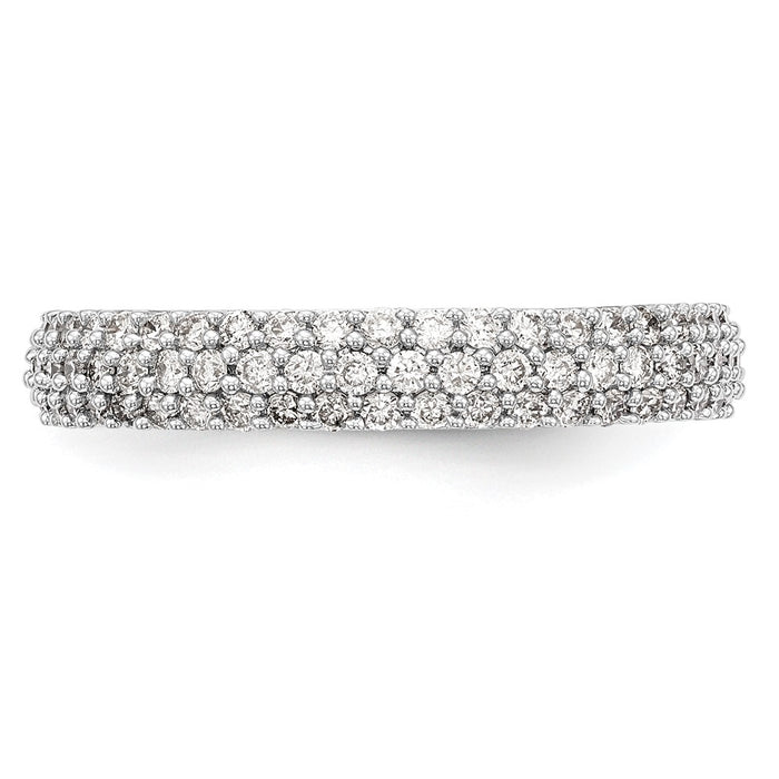 Buy Stylish 14K White Gold Micro Pave Diamond Band - 1/2 Carat Value!-4