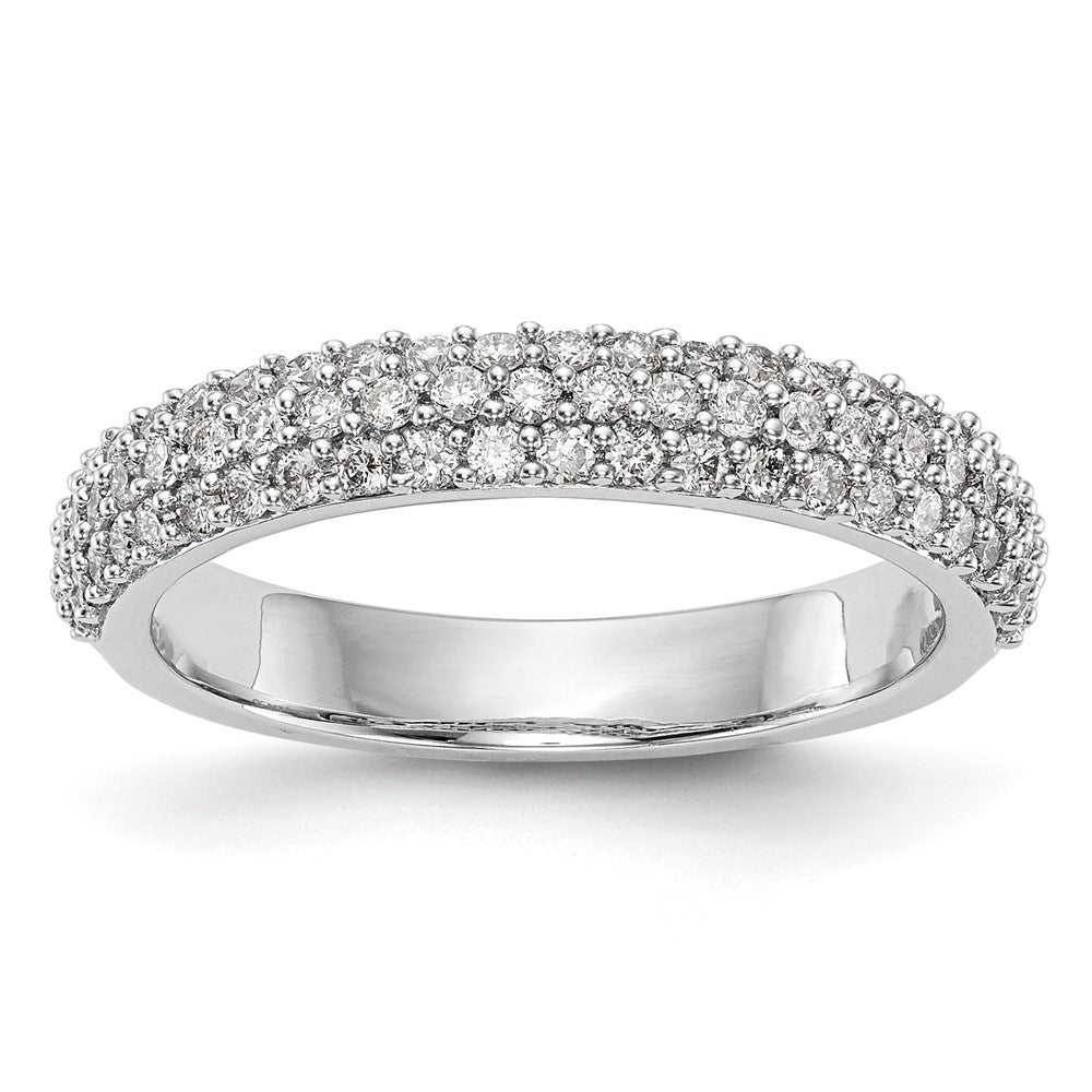 Buy Stylish 14K White Gold Micro Pave Diamond Band - 1/2 Carat Value!