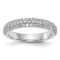 Buy Stylish 14K White Gold Micro Pave Diamond Band - 1/2 Carat Value!-1