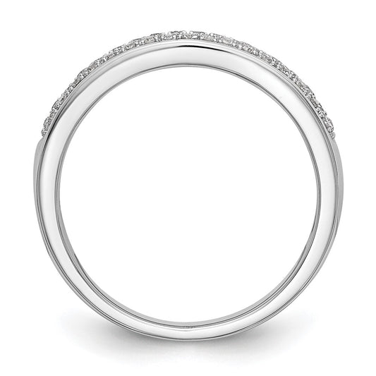 Exclusive 14K White Gold Micro Pave Diamond Band, 1/5 Carat, Stylish Value