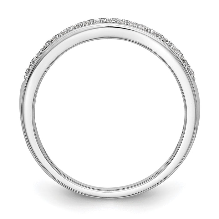 Exclusive 14K White Gold Micro Pave Diamond Band, 1/5 Carat, Stylish Value-2