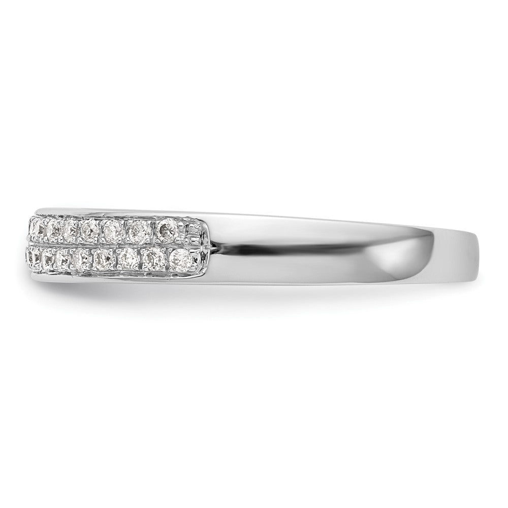 Exclusive 14K White Gold Micro Pave Diamond Band, 1/5 Carat, Stylish Value