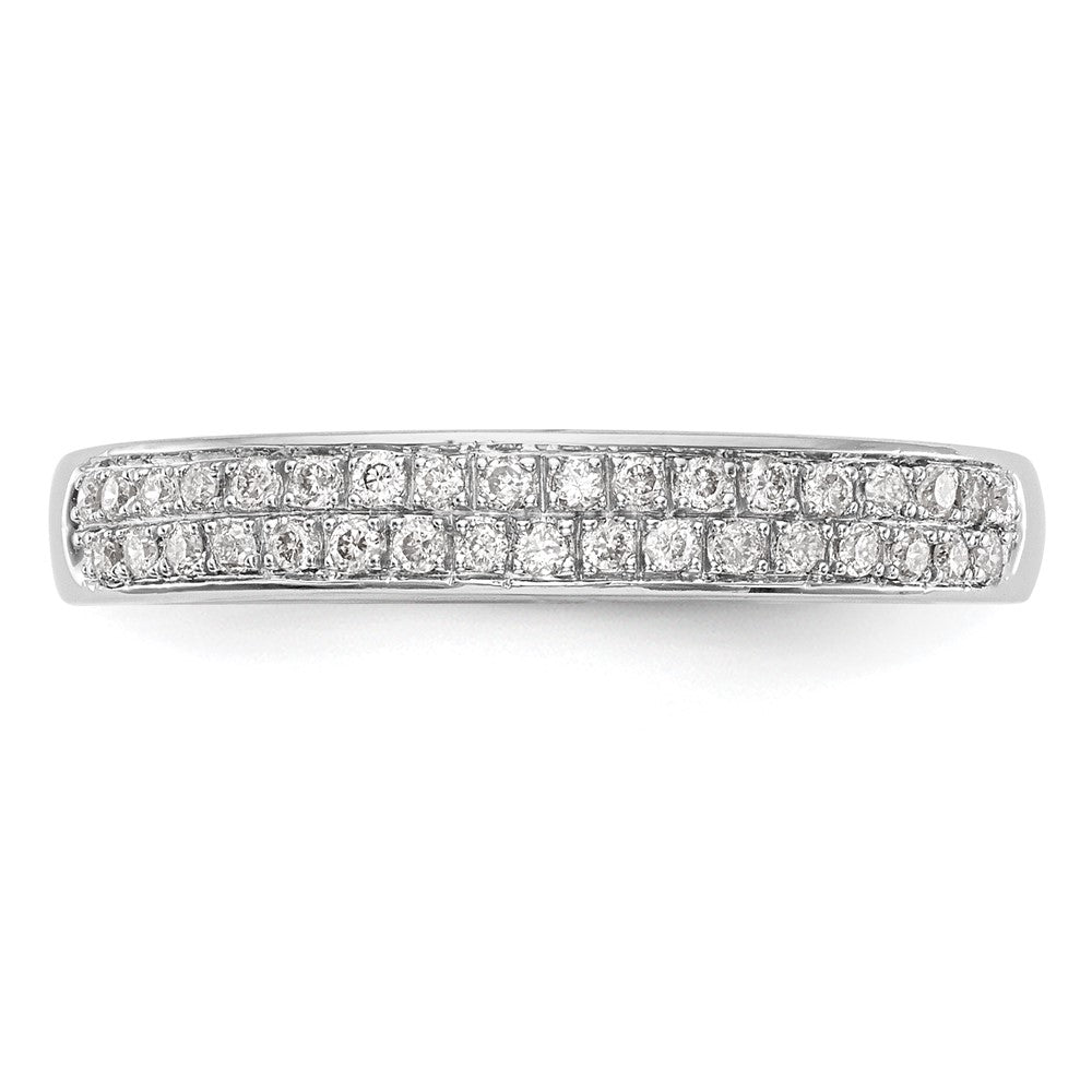 Exclusive 14K White Gold Micro Pave Diamond Band, 1/5 Carat, Stylish Value