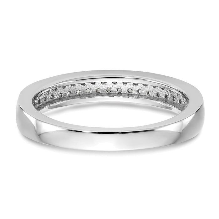 Exclusive 14K White Gold Micro Pave Diamond Band, 1/5 Carat, Stylish Value-5