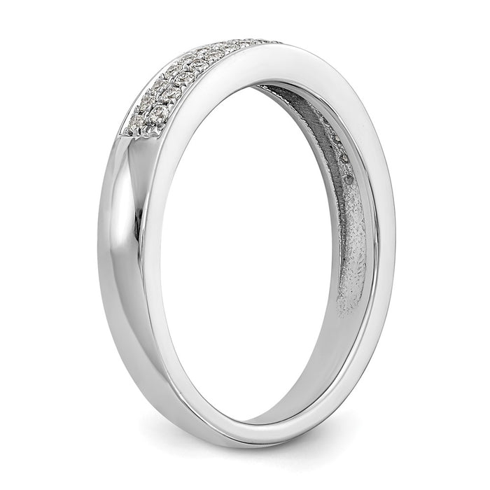 Exclusive 14K White Gold Micro Pave Diamond Band, 1/5 Carat, Stylish Value-6
