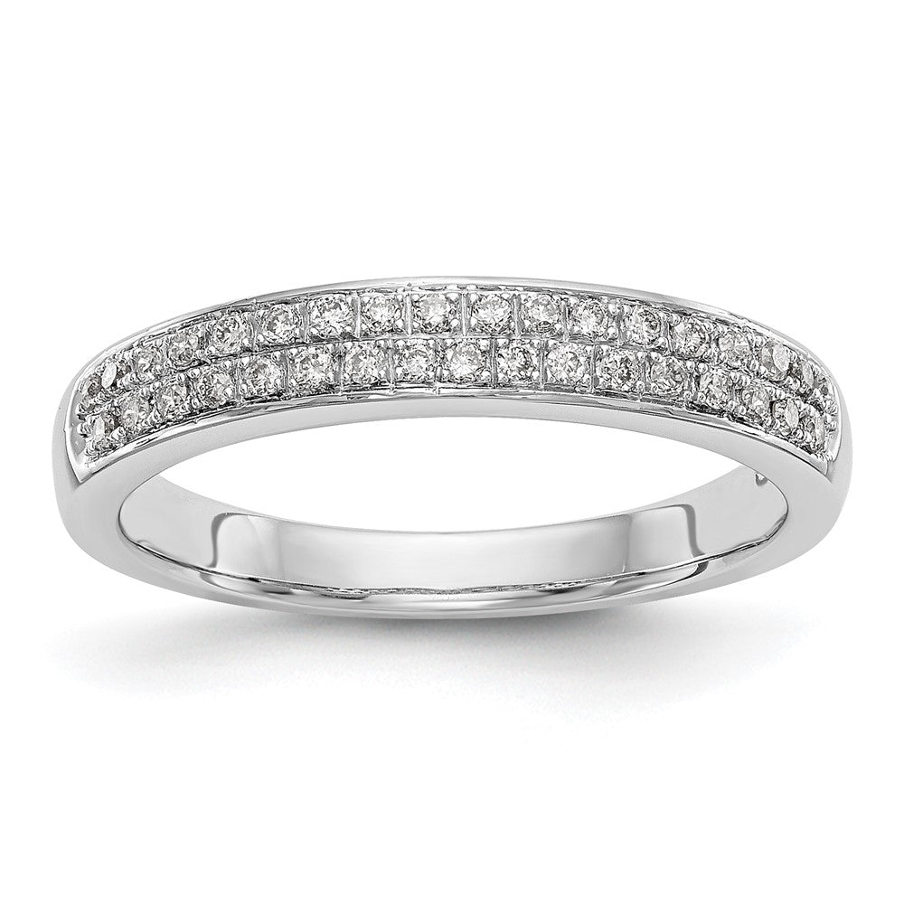 Exclusive 14K White Gold Micro Pave Diamond Band, 1/5 Carat, Stylish Value
