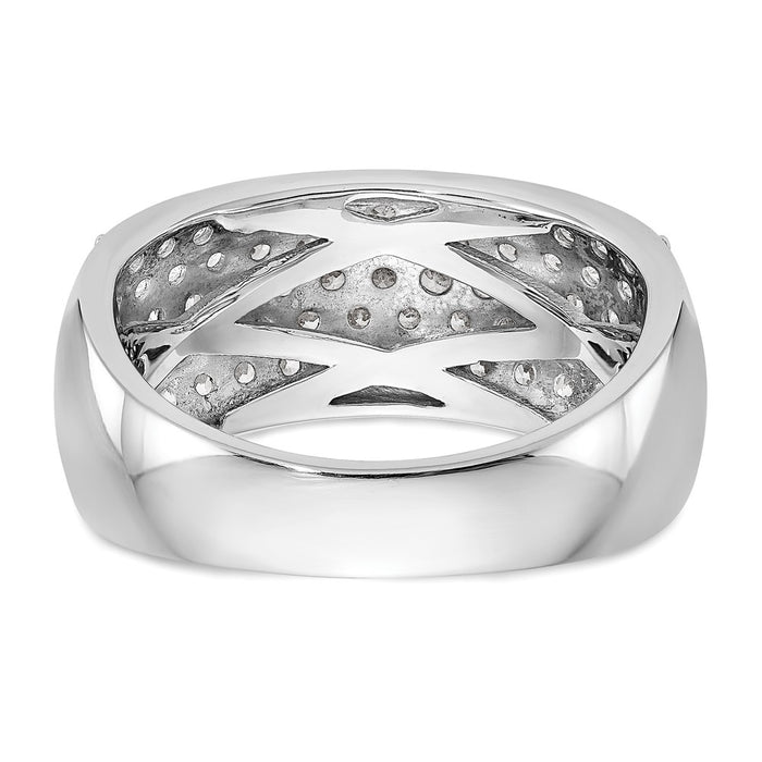 Order Stylish 14K White Gold Pave Diamond Band - 1.6 Carats, Luxury Value-5