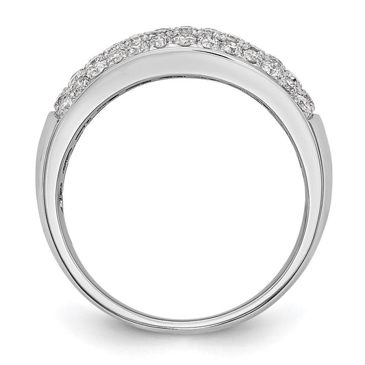 High-Quality 14K White Gold Micro Pave Diamond Band, 1.75 Carats - Stylish Value