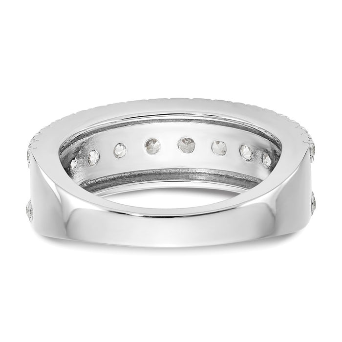 Buy 14K White Gold 1.5 Carat Full Diamond Eternity Band | Luxury Value Ring-5