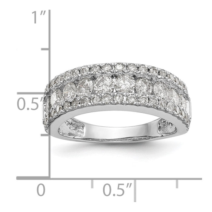 Buy 14K White Gold 1.5 Carat Full Diamond Eternity Band | Luxury Value Ring-7
