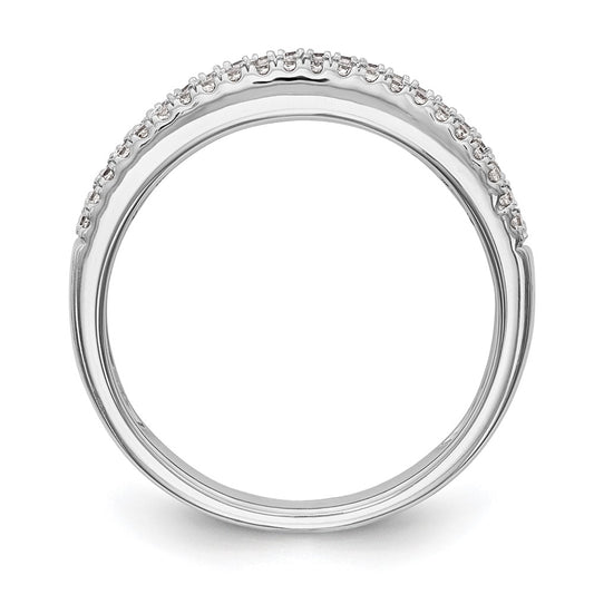 Exclusive 14K White Gold Diamond Band, 5/8 Carat - Stylish Luxury Ring