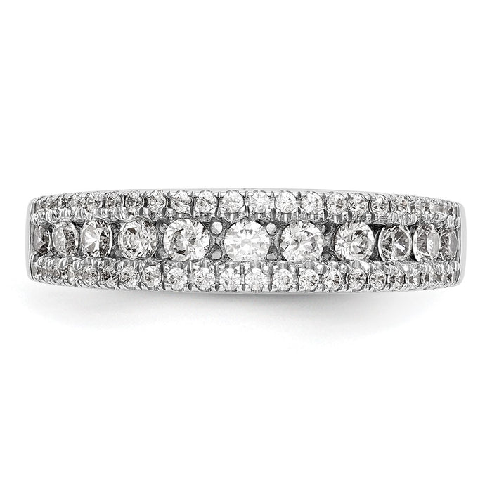 Exclusive 14K White Gold Diamond Band, 5/8 Carat - Stylish Luxury Ring-4