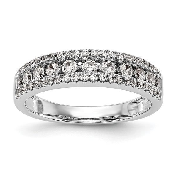 14K White Gold Diamond Band Ring, 5/8 Carat