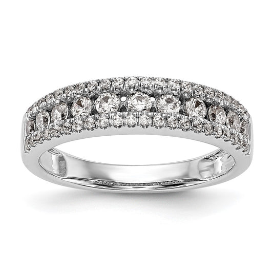 Exclusive 14K White Gold Diamond Band, 5/8 Carat - Stylish Luxury Ring
