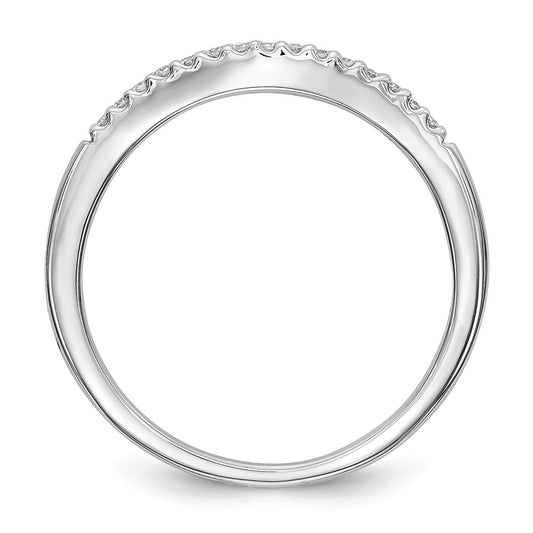 Designer 14K White Gold Wedding Band Set with 1/5 Carat Diamonds - Stylish Value Pair