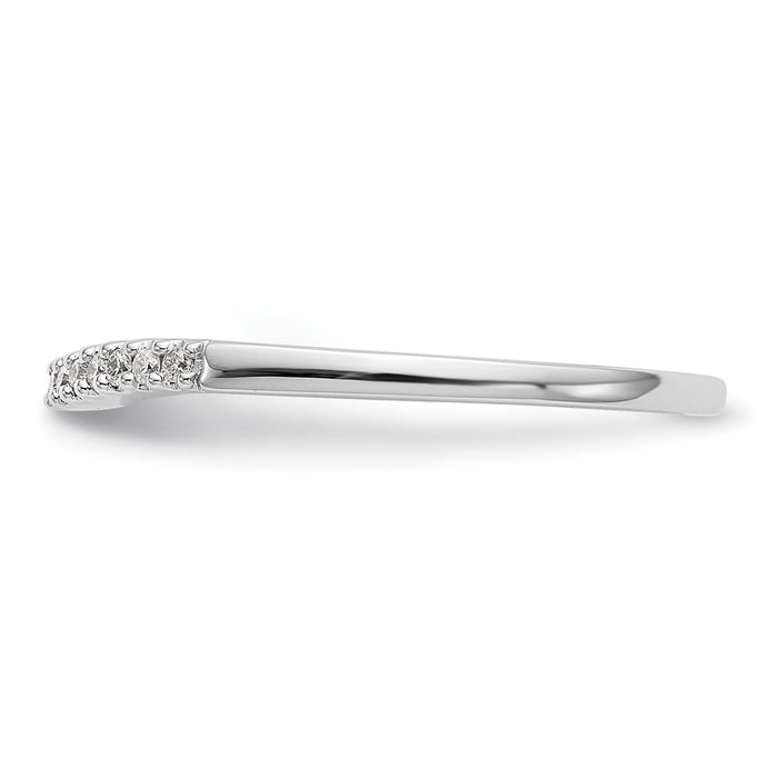 Designer 14K White Gold Wedding Band Set with 1/5 Carat Diamonds - Stylish Value Pair-3